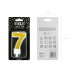 Birthday candle Number 7, gold, 7cm Birthday candle Number 7, gold, 7cm