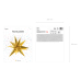 Folija balons Star 3D, 95cm, zelts Folija balons Star 3D, 95cm, zelts