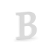 Koka burts B, balts, 16,5x20cm Koka burts B, balts, 16,5x20cm