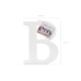 Koka burts B, balts, 16,5x20cm Koka burts B, balts, 16,5x20cm