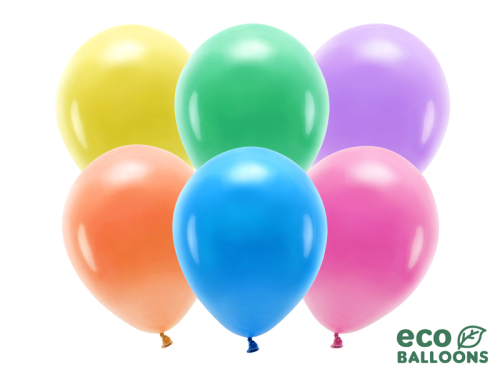 Eko baloni 26 cm pastelis, sajauc (1 gab. / 100 gab.)