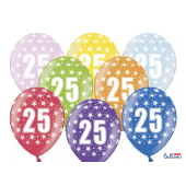 Balloons 30cm, 25th Birthday, Metallic Mix (1 pkt / 50 pc.)