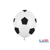 Balloons 30cm, Football, Pure White (1 pkt / 6 pc.)