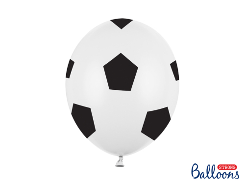 Balloons 30cm, Football, Pure White (1 pkt / 6 pc.)