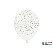 Balloons 30cm, Dots, Pastel Pure White (1 pkt / 50 pc.)