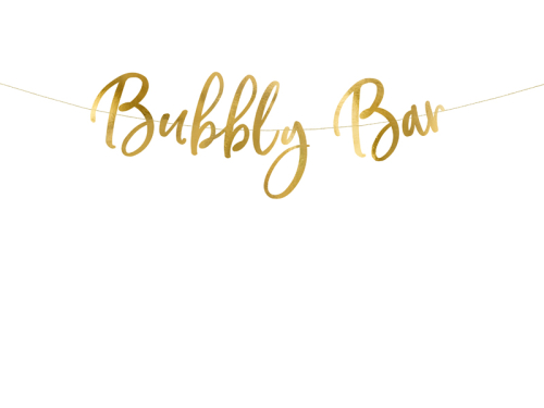 Баннер Bubbly Bar, золото, 83x21см