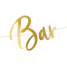 Баннер Bubbly Bar, золото, 83x21см