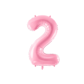 Folija balonu numurs '' 2 '', 86cm, rozā