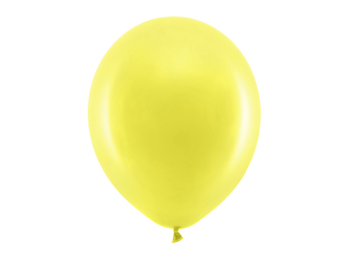 Varavīksnes baloni 30 cm pasteļi, dzelteni (1 gab. / 100 gab.)