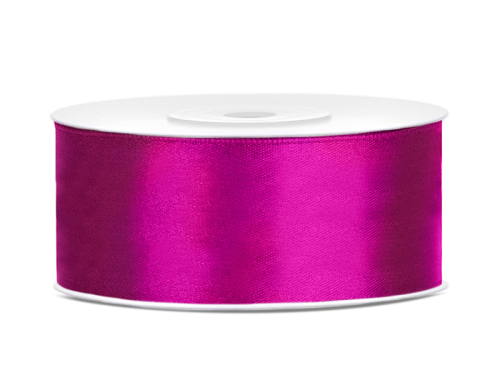 Satin Ribbon, fuchsia, 25mm/25m (1 pc. / 25 lm)