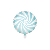 Folijas balonu konfektes, 35 cm, gaiši zilas