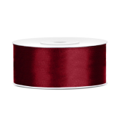 Satin Ribbon, deep red, 25mm/25m (1 pc. / 25 lm)