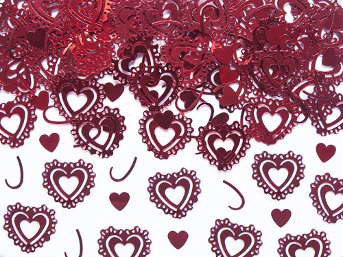 Confetti Hearts, red, 15g