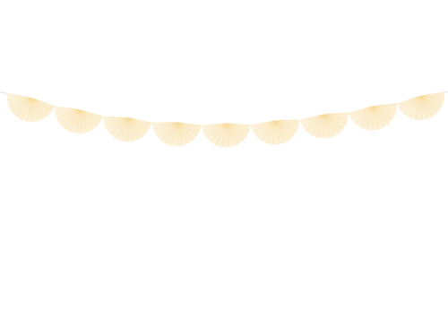 Tissue garland Rosettes, light cream, 3m Tissue garland Rosettes, light cream, 3m