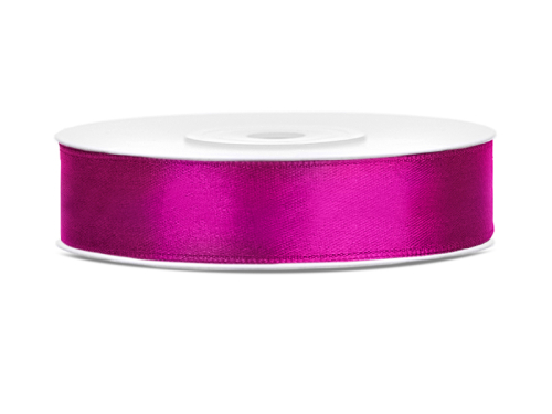 Satin Ribbon, fuchsia, 12mm/25m (1 pc. / 25 lm)