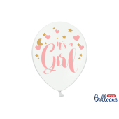 Balloons 30cm, It's a Girl, Pastel Pure White (1 pkt / 50 pc.)