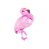 Воздушный шар из фольги Flamingo, розовый, 70x95см