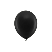 Varavīksnes baloni 23 cm pasteļi, melni (1 gab. / 100 gab.)