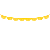 Гирлянда с зубчатой бахромой, желтая, 3м