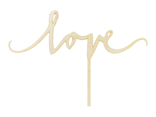 Деревянный топпер Love, 16см