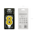Birthday candle Number 8, gold, 7cm Birthday candle Number 8, gold, 7cm