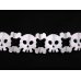 Paper garland Skulls, white, 3m Paper garland Skulls, white, 3m