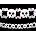 Paper garland Skulls, white, 3m Paper garland Skulls, white, 3m