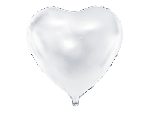 Сердце из фольги, 61см, белый