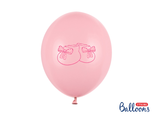 Balloons 30cm, Bootee, Pastel Baby Pink (1 pkt / 6 pc.)