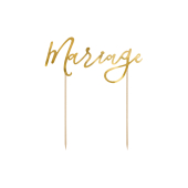 Топпер для торта Mariage, золото, 22,5см