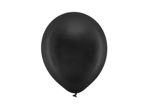Воздушные шары Rainbow Balloons 23см металлик, черные (1 шт. / 100 шт.)
