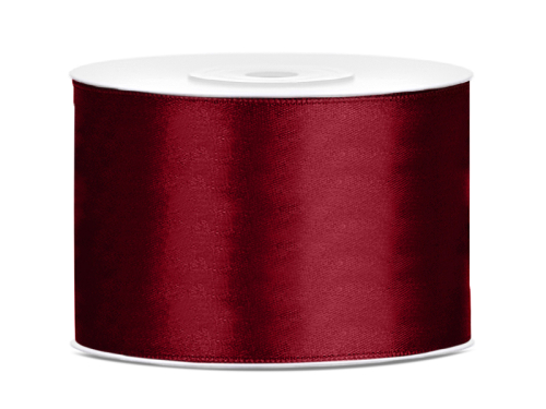 Satin Ribbon, deep red, 50mm/25m Satin Ribbon, deep red, 50mm/25m