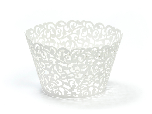 Kēksu papīrs, balts, 5,5 x 8,5 cm (1 pkt / 10 gab.) Kēksu papīrs, balts, 5,5 x 8,5 cm (1 pkt / 10 gab.)