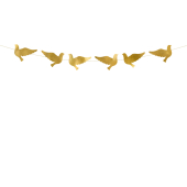 Garland Doves, gold, 86cm