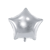 Folija balona zvaigzne, 48 cm, sudraba