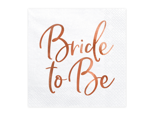 Салфетки Bride to be, розовое золото, 33x33см (1 упаковка / 20 шт.) Салфетки Bride to be, розовое золото, 33x33см (1 упаковка / 20 шт.)