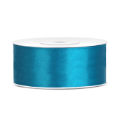 Satin Ribbon, turquoise, 25mm/25m (1 pc. / 25 lm)