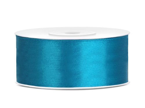 Satin Ribbon, turquoise, 25mm/25m (1 pc. / 25 lm)