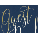 Guest Book, 20x24.5cm, navy blue, 22 pages