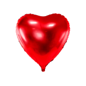Воздушный шар из фольги Сердце, 72x73см, красный
