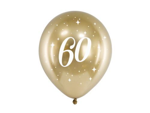 Glancēts baloni 30cm, 60, zelts (1 pkt / 6 gab.)
