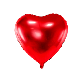 Folija balona sirds, 61 cm, sarkana