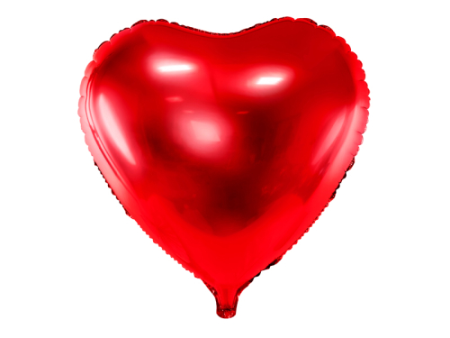Folija balona sirds, 61 cm, sarkana