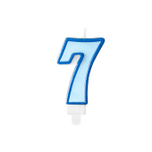 Свеча на день рождения Number 7, синяя, 7см
