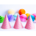 Шапки для вечеринок Dots, темно-розовые, 16см (1 шт. / 6 шт.)