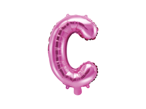 Folija balona burts "C", 35 cm, tumši rozā