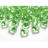 Crystal hearts, light green, 21mm (1 pkt / 30 pc.)