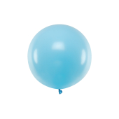 Круглый воздушный шар 60см, пастельно-голубой