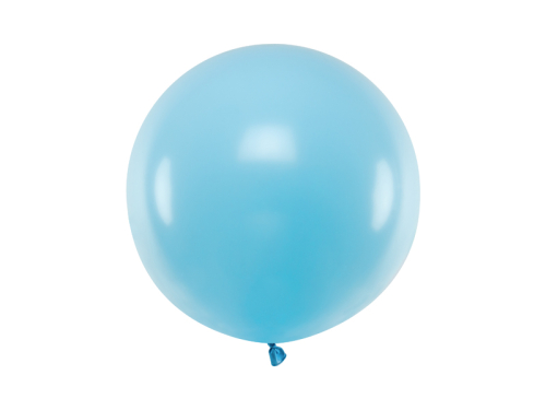 Apaļš balons 60 cm, pastelis gaiši zils