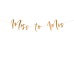 Баннер Miss to Mrs, розовое золото, 18x76см